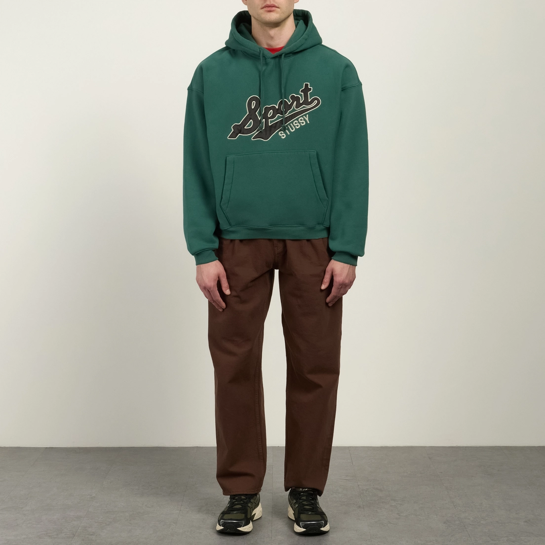 Stussy Мужская толстовка Satin Patch Oversized Hoodie