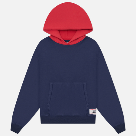 Мужская толстовка Stussy Two Tone Hoodie, цвет синий, размер XL