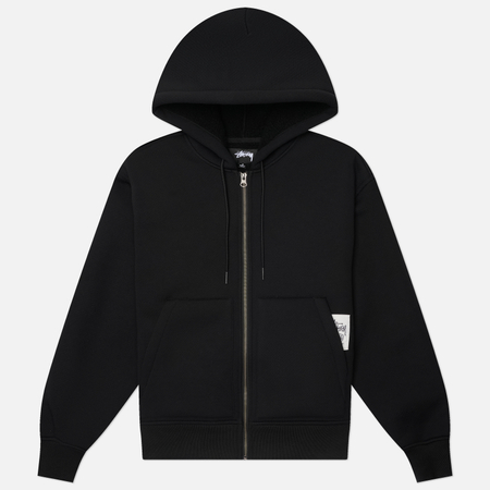 Мужская толстовка Stussy Bonded Sherpa Hoodie, цвет чёрный, размер S