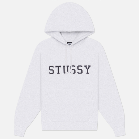 Мужская толстовка Stussy Felt Applique Hoodie, цвет серый, размер XL