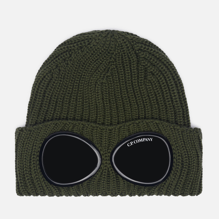 Шапка C.P. Company Extra Fine Merino Wool Goggle, цвет зелёный