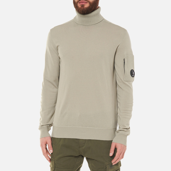 Мужской свитер C.P. Company Merino Wool Roll Neck Knit Sandshell
