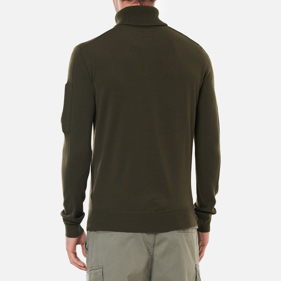Мужской свитер C.P. Company Merino Wool Roll Neck Knit Stone Grey