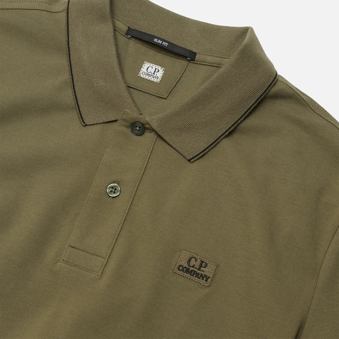 C.P. Company Мужское поло Stretch Pique Classic Logo Badge