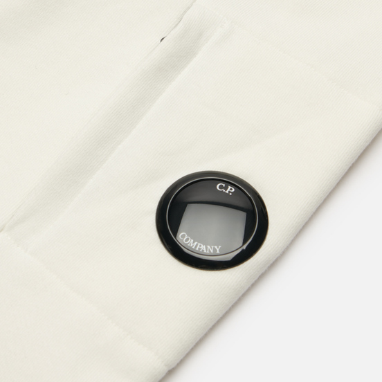Мужская толстовка C.P. Company Diagonal Raised Fleece Crew Neck Gauze White