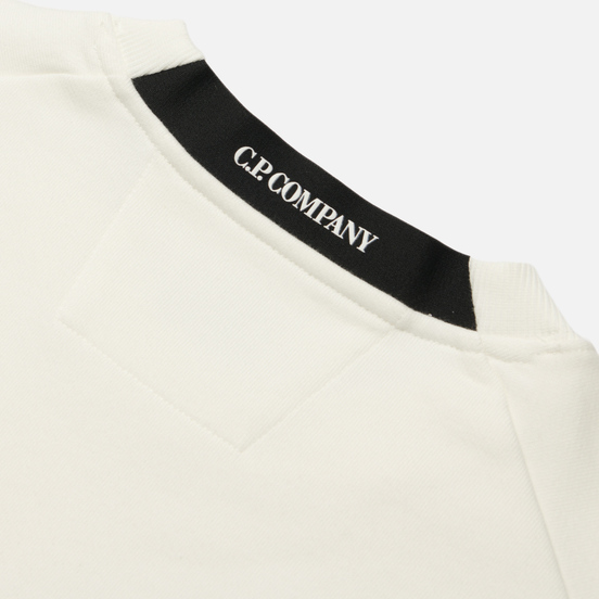 Мужская толстовка C.P. Company Diagonal Raised Fleece Crew Neck Gauze White