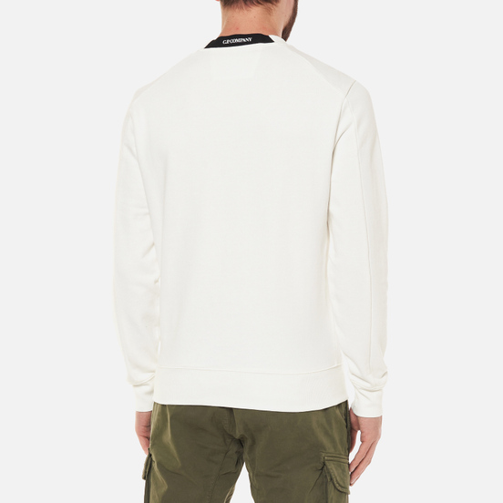 Мужская толстовка C.P. Company Diagonal Raised Fleece Crew Neck Gauze White