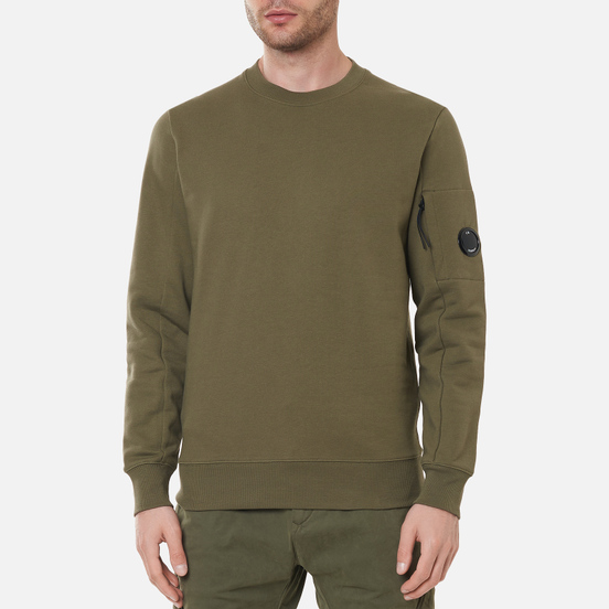 Мужская толстовка C.P. Company Diagonal Raised Fleece Crew Neck Stone Grey