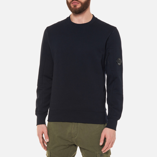 Мужская толстовка C.P. Company Diagonal Raised Fleece Crew Neck Total Eclipse