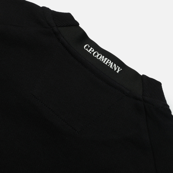 Мужская толстовка C.P. Company Diagonal Raised Fleece Crew Neck Black