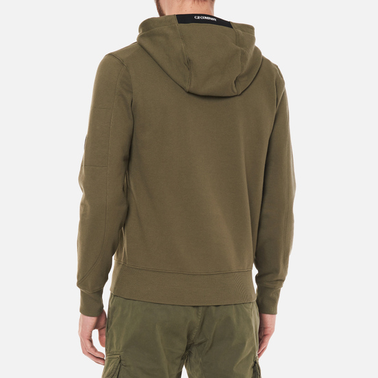 Мужская толстовка C.P. Company Diagonal Raised Fleece Hooded Stone Grey