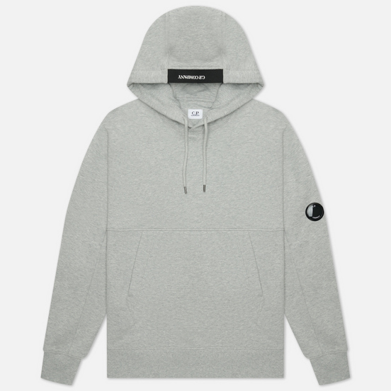 Мужская толстовка C.P. Company Diagonal Raised Fleece Hooded Grey Melange
