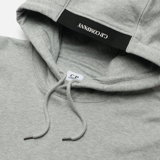 Мужская толстовка C.P. Company Diagonal Raised Fleece Hooded Grey Melange