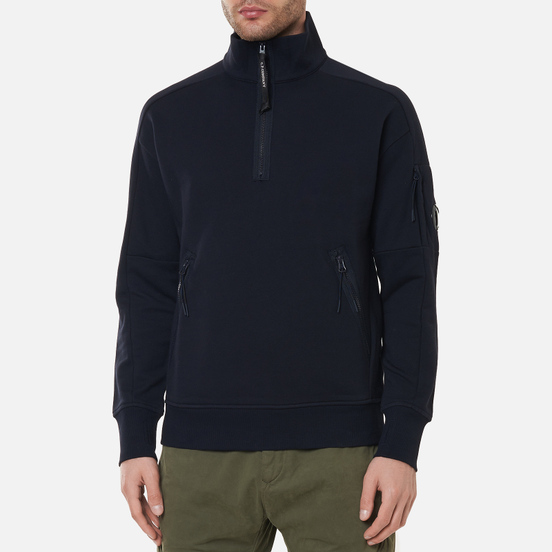 Мужская толстовка C.P. Company Diagonal Raised Fleece Utility Total Eclipse