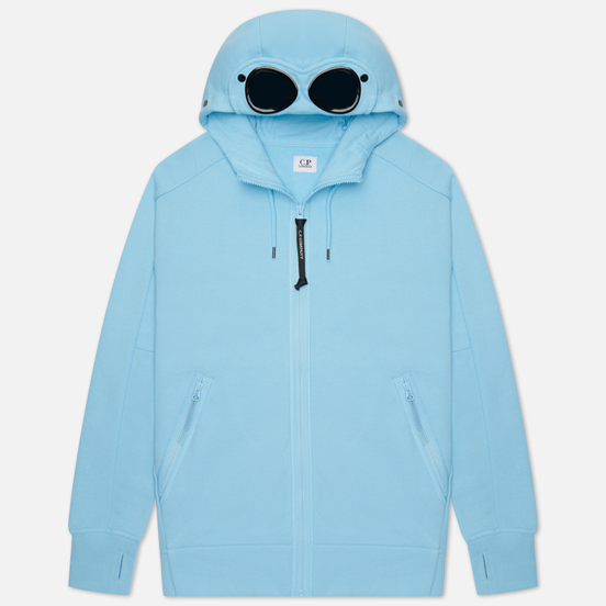 Мужская толстовка C.P. Company Diagonal Raised Fleece Goggle Hoodie Sky Blue