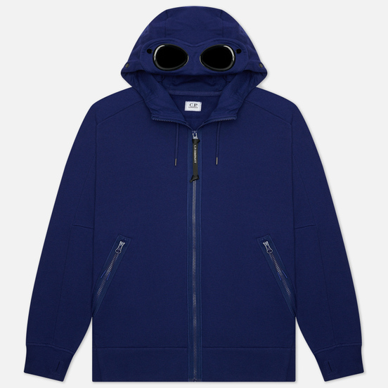 Мужская толстовка C.P. Company Diagonal Raised Fleece Goggle Hoodie Blueprint