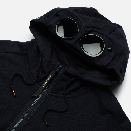 Мужская толстовка C.P. Company Diagonal Raised Fleece Goggle Hoodie Total Eclipse