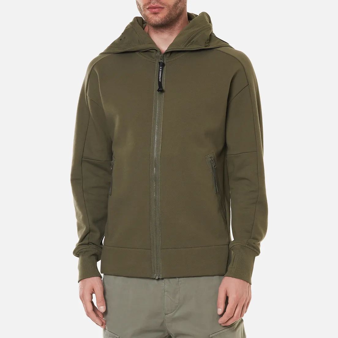 C.P. Company Мужская толстовка Diagonal Raised Fleece Explorer Goggle Hoodie