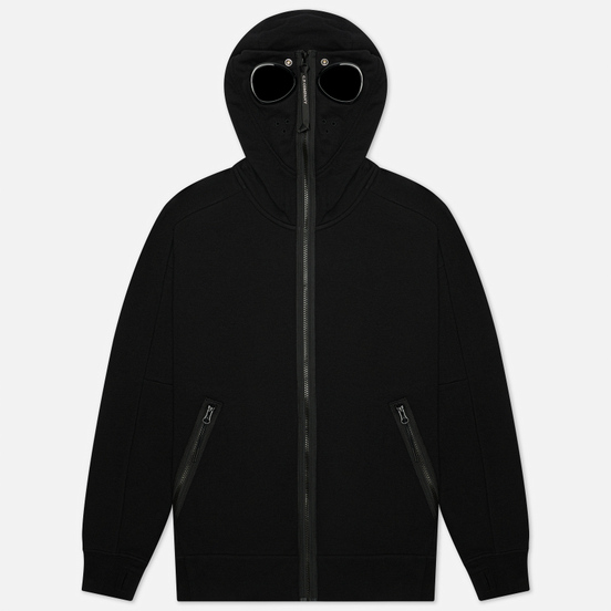 Мужская толстовка C.P. Company Diagonal Raised Fleece Explorer Goggle Hoodie Black