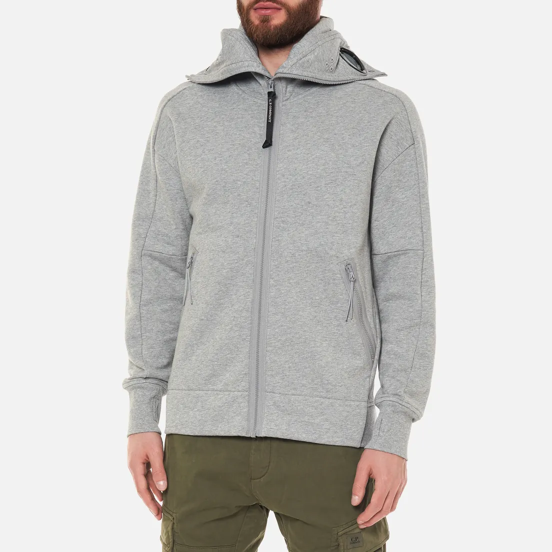 C.P. Company Мужская толстовка Diagonal Raised Fleece Explorer Goggle Hoodie