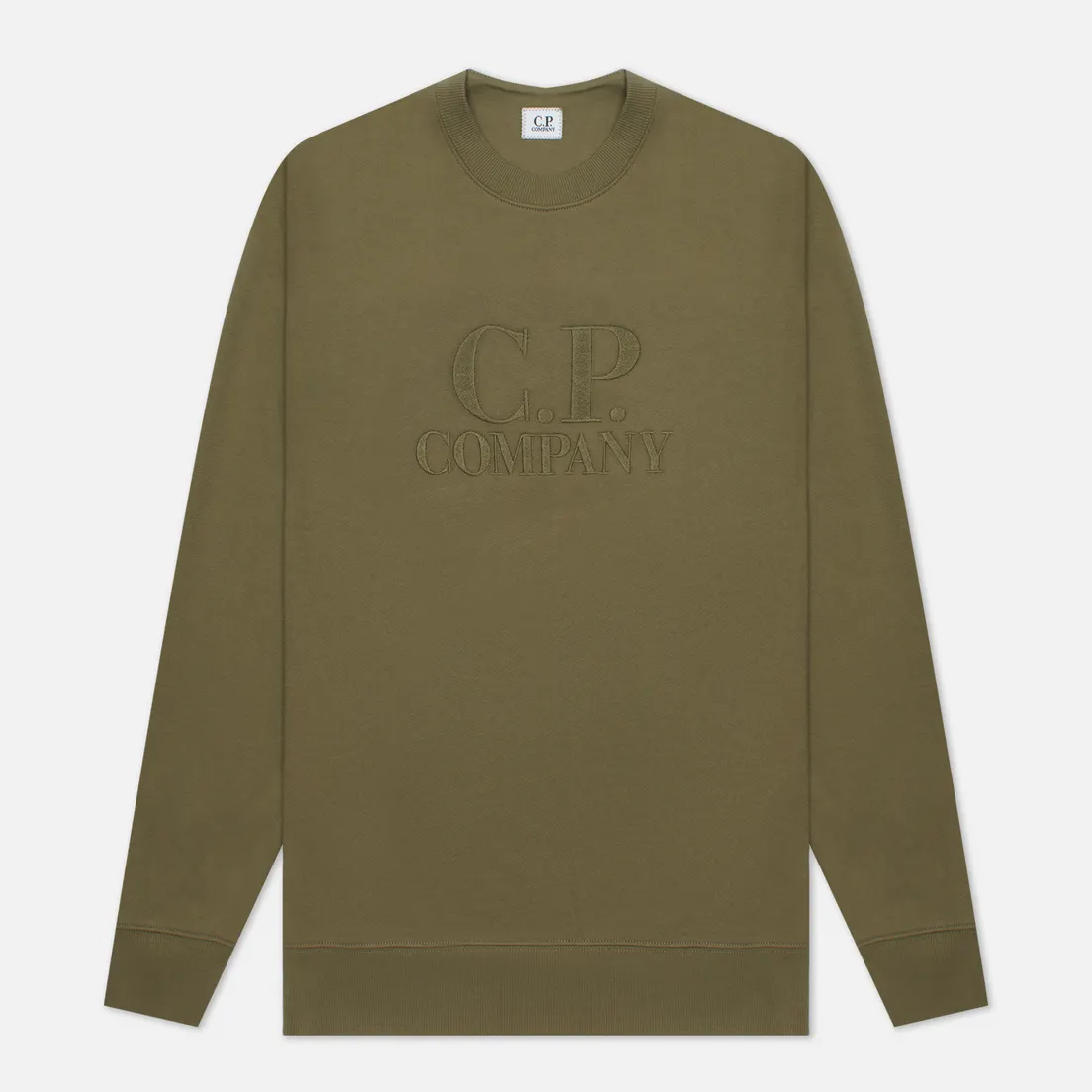 C.P. Company Мужская толстовка Diagonal Raised Fleece Logo Crew Neck
