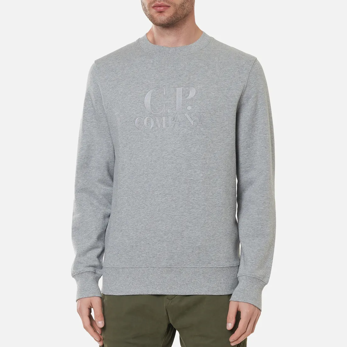 C.P. Company Мужская толстовка Diagonal Raised Fleece Logo Crew Neck