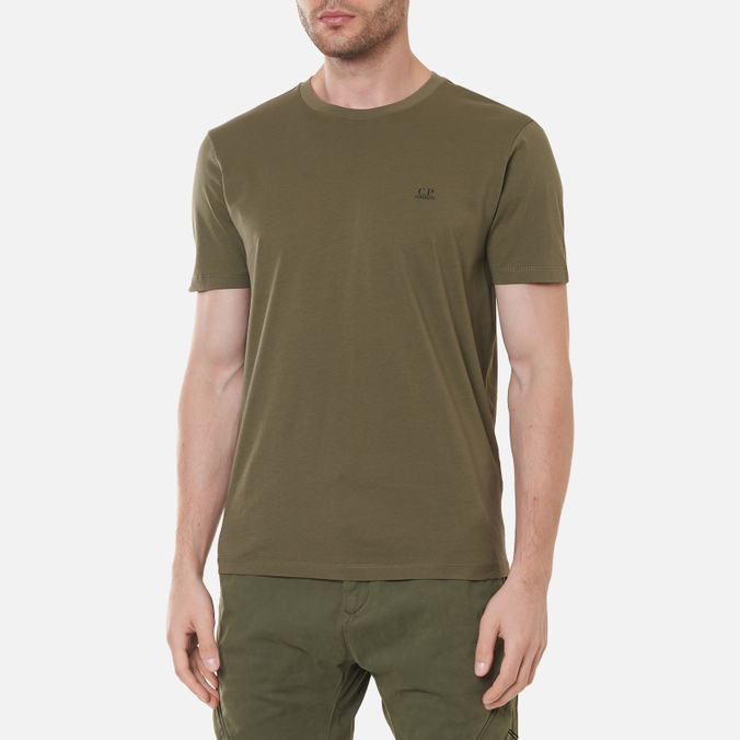 Мужская футболка C.P. Company, цвет зелёный, размер S 11CMTS037A005100W 665 Jersey Goggle Print - фото 4