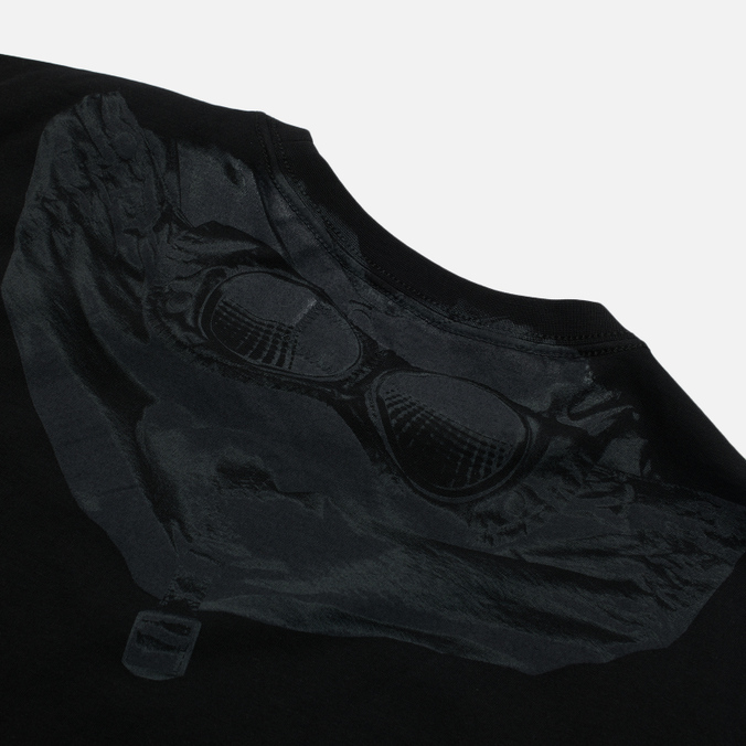 Мужская футболка C.P. Company, цвет чёрный, размер M 11CMTS037A005100W 999 Jersey Goggle Print - фото 3