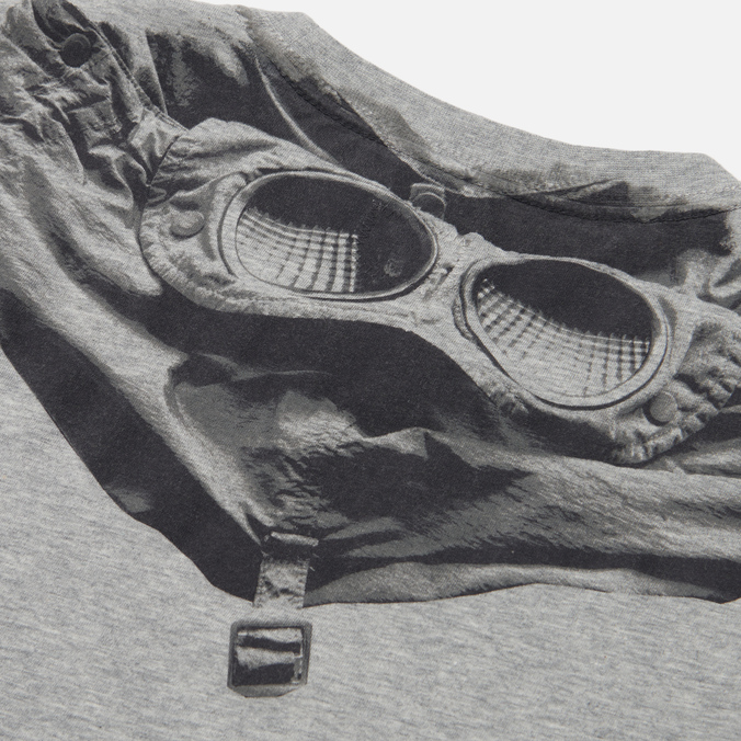 Мужская футболка C.P. Company, цвет серый, размер M 11CMTS037A005100W M93 Jersey Goggle Print - фото 3