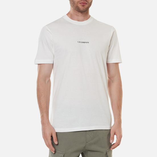Мужская футболка C.P. Company Jersey Compact Print Gauze White