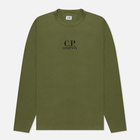 Мужской лонгслив CP Company Brushed Jersey цвет зелёный размер S 9690₽