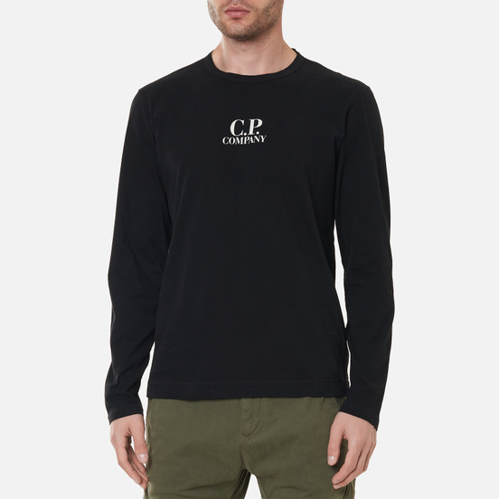 Мужской лонгслив C.P. Company Brushed Jersey Black