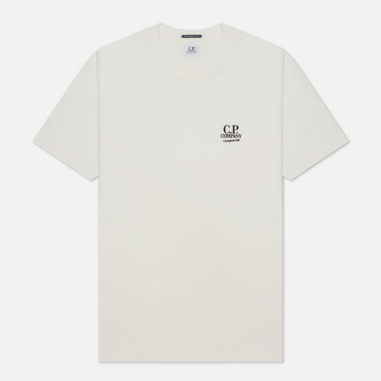 Мужская футболка C.P. Company Mercerized Jersey Garment Dyed Gauze White