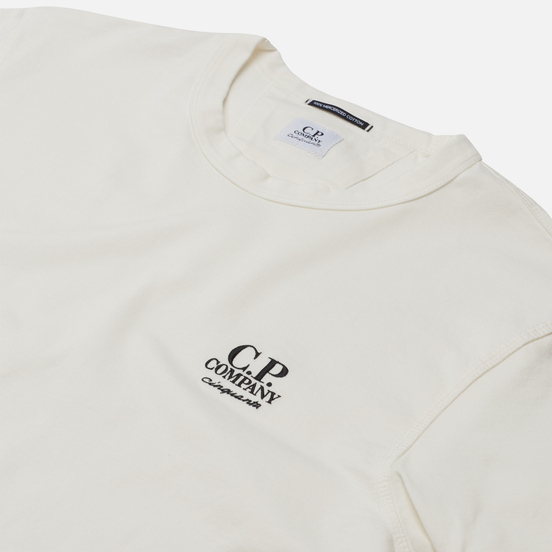 Мужская футболка C.P. Company Mercerized Jersey Garment Dyed Gauze White