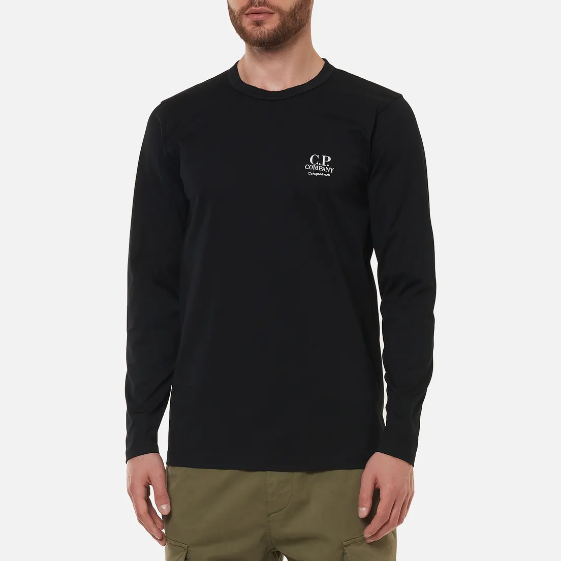 C.P. Company Мужской лонгслив Mercerized Jersey Garment Dyed