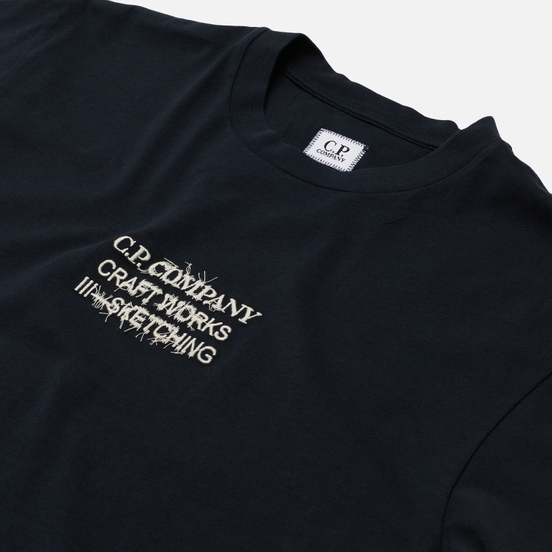Мужская футболка C.P. Company Jersey Craftworks Back Print Black