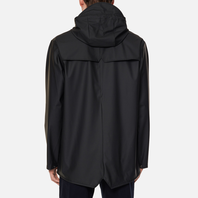 Мужская куртка дождевик RAINS, цвет чёрный, размер L 12010-01 Classic Short Hooded - фото 4