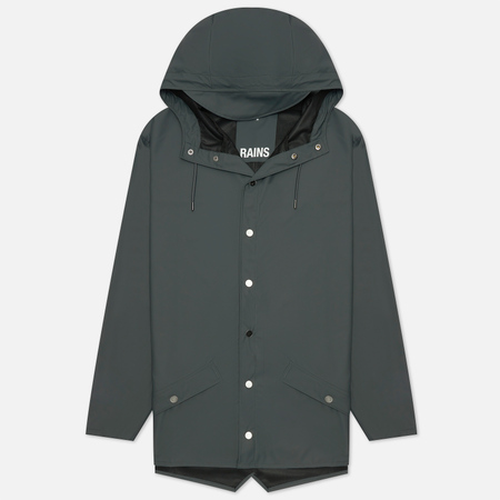 Мужская куртка дождевик RAINS Classic Short Hooded, цвет серый, размер XL