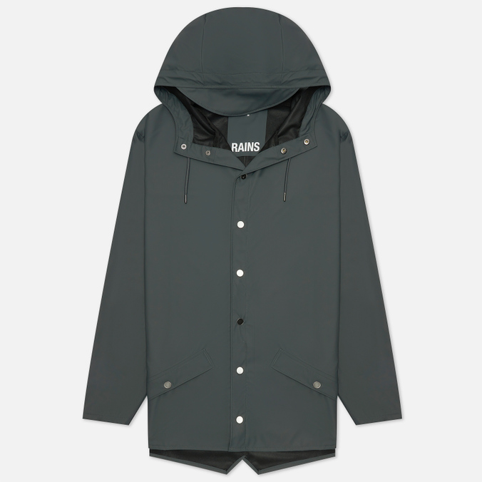 Мужская куртка дождевик RAINS, цвет серый, размер S 12010-05 Classic Short Hooded - фото 1
