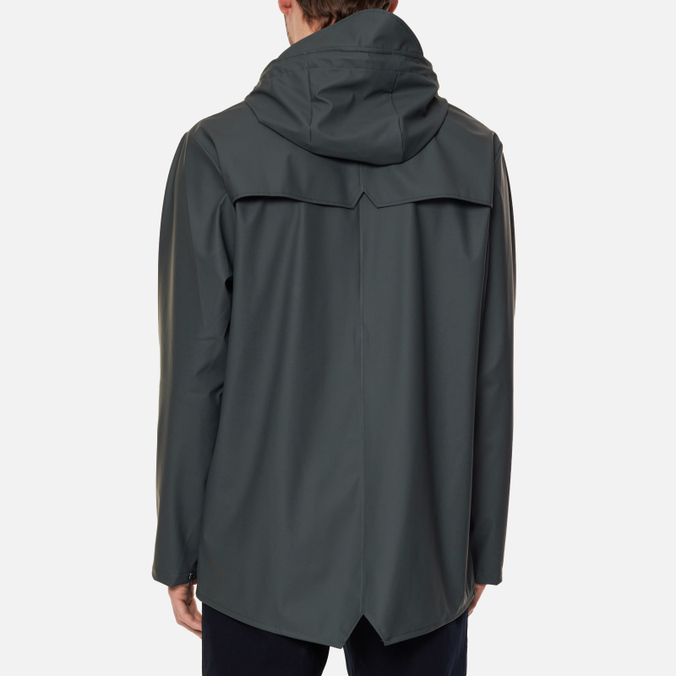 Мужская куртка дождевик RAINS, цвет серый, размер S 12010-05 Classic Short Hooded - фото 4