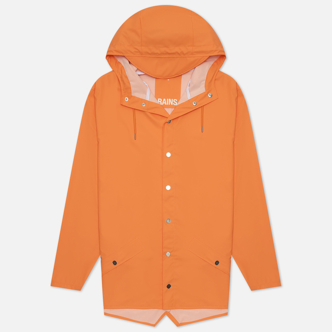Мужская куртка дождевик RAINS оранжевого цвета
