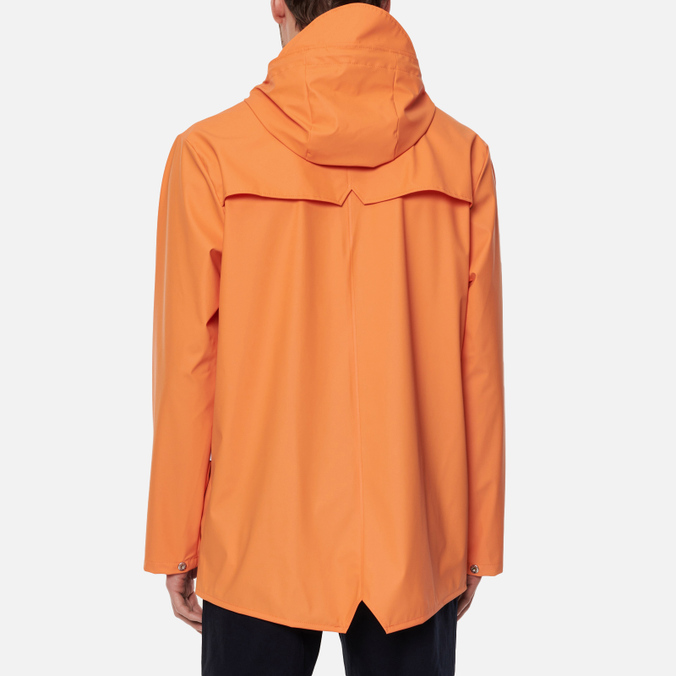 Мужская куртка дождевик RAINS, цвет оранжевый, размер L 12010-61 Classic Short Hooded - фото 4