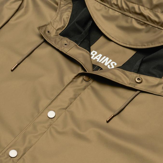 Мужская куртка дождевик RAINS, цвет коричневый, размер XL 12010-74 Classic Short Hooded - фото 2