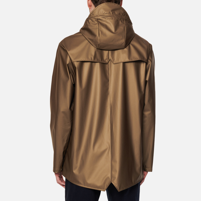Мужская куртка дождевик RAINS, цвет коричневый, размер XL 12010-74 Classic Short Hooded - фото 4