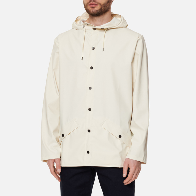 Мужская куртка дождевик RAINS, цвет бежевый, размер XL 12010-82 Classic Short Hooded - фото 3