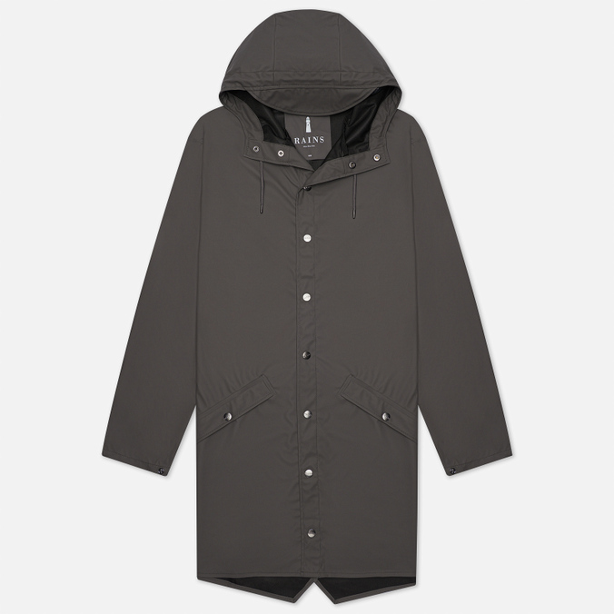 Мужская куртка дождевик RAINS, цвет серый, размер L-XL 1202-18 Long Jacket - фото 1