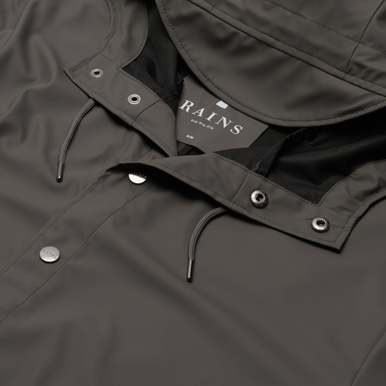 Мужская куртка дождевик Rains Long Jacket Charcoal