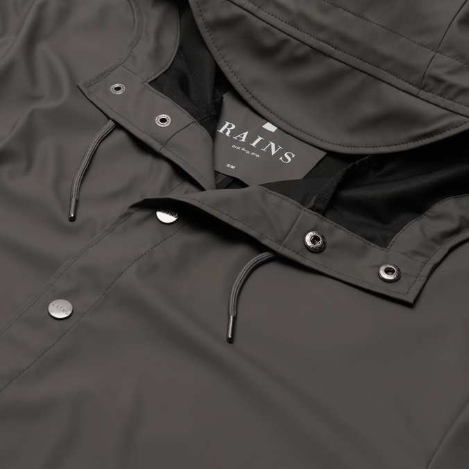 Мужская куртка дождевик RAINS, цвет серый, размер L-XL 1202-18 Long Jacket - фото 2