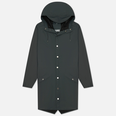 Мужская куртка дождевик RAINS Classic Long Hooded, цвет серый, размер M
