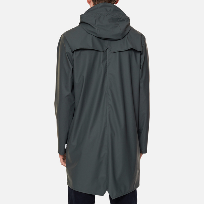 Мужская куртка дождевик RAINS, цвет серый, размер XL 12020-05 Classic Long Hooded - фото 4